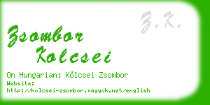 zsombor kolcsei business card