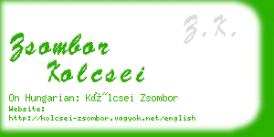 zsombor kolcsei business card
